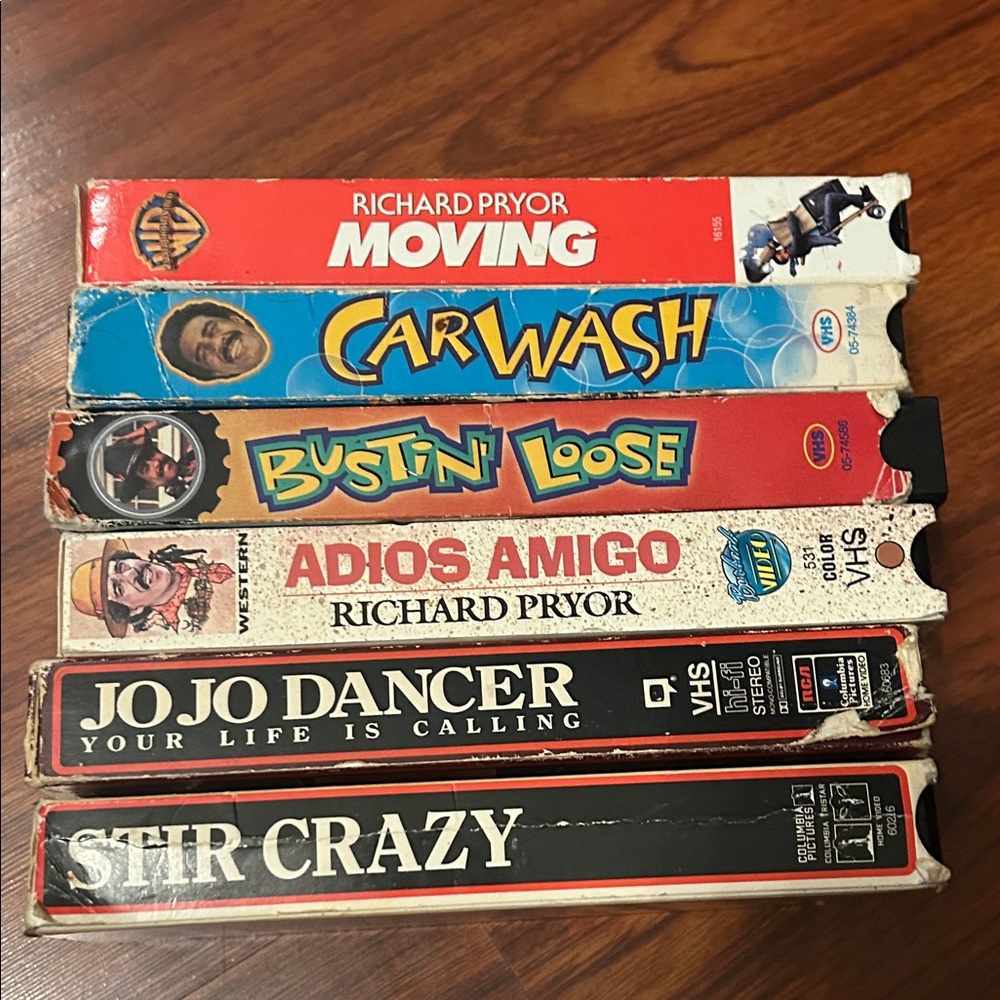 VTG 70’s80’s Richard Pryor Collection Black Cinema VHS Lot of 6 Collectibles